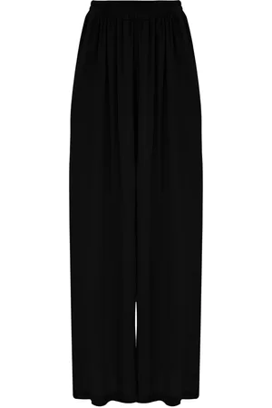 Kocca Wide Trousers, female, , Size: L Relaxed Fit Grey Trousers with Pleated Waist