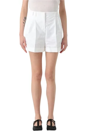 Max Mara Short Shorts, female, , Size: S Pleated Cotton Shorts