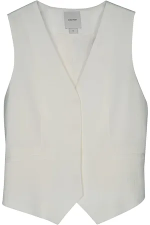 Calvin Klein Vests, female, , Size: XS Textured Waistcoat for Blazers and Vests