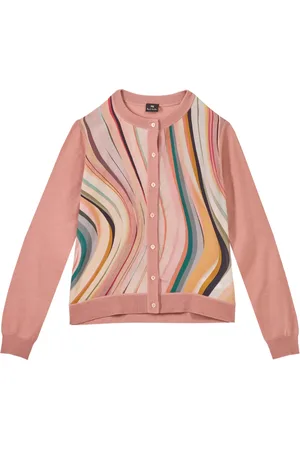 Paul Smith Cardigans, female, , Size: S Swirl Cardigan in Wool Silk