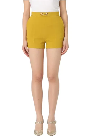 Elisabetta Franchi Short Shorts, female, , Size: XS Lemon HighWaist Shorts