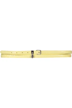 Alexander McQueen Belts, female, , Size: 85 CM Skull and Pavé Double Belt