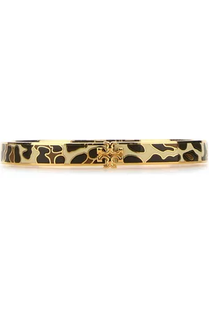 Tory Burch Bracelets, female, , Size: M Metal Bracelet with Printed Design