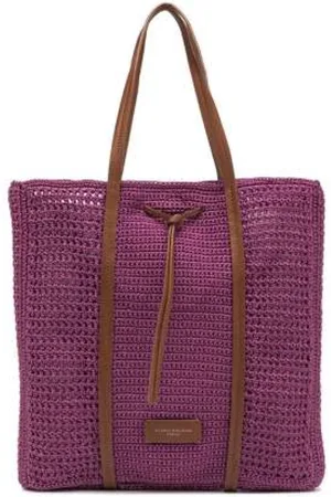 Gianni chiarini Tote Bags, female, , Size: ONE SIZE Crochet Shopping Bag Victoria Peony