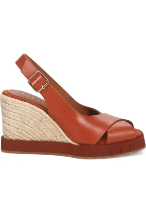 Paloma Barceló Wedges, female, , Size: 6 US Wanda Calidis Terracota Leather Sandals