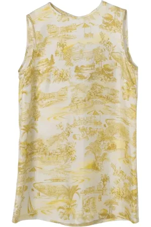 Max Mara Sleeveless Tops, female, , Size: XL Grey Silk Dress, Elegant and Versatile