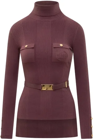 Elisabetta Franchi Turtlenecks, female, , Size: L Stylish Sweaters for Every Occasion