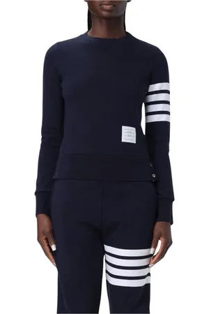 Thom Browne Sweatshirts, female, , Size: S Striped Crewneck Sweatshirt in