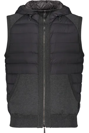 MOORER Vests, male, , Size: L Goose Down Hooded Bodywarmer Jacket