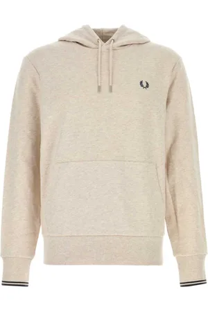 Fred Perry Hoodies, male, , Size: XL Sand Melange Cotton Sweatshirt