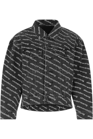 Alexander Wang Denim Jackets, female, , Size: M Printed Denim Jacket for Stylish Look