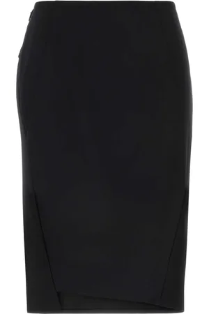 VERSACE Midi Skirts, female, , Size: S Stretch Wool Skirt