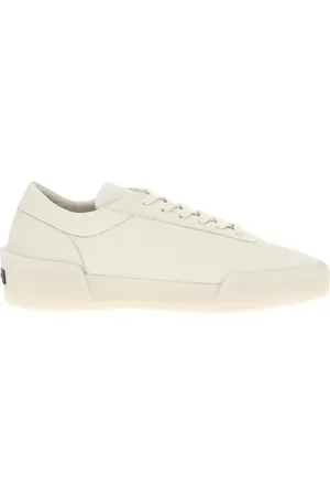 FEAR OF GOD Sneakers, male, , Size: 12 US Minimal Leather Sneakers with Iconic Monogram