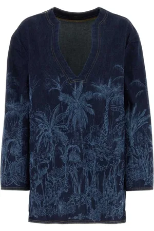Alanui Round-neck Knitwear, female, , Size: XS Jungle Toile De Jouy Blouse