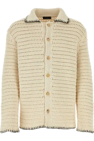 Alanui Cardigans, male, , Size: L Crochet Sand Shirt