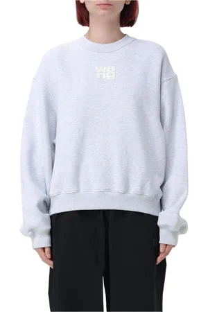 Alexander Wang Sweatshirts, female, , Size: XS Grey Logo Crew Neck Sweatshirt