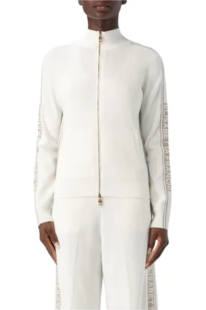 Elisabetta Franchi Cardigans, female, , Size: S Blue ZipUp Tracksuit Set
