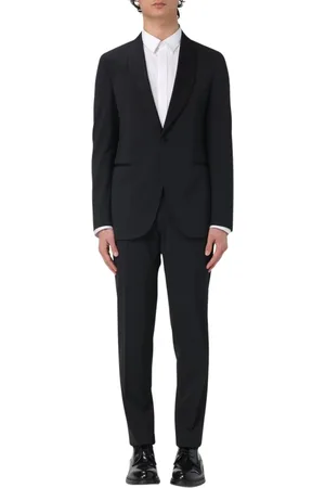 Michael Kors Single Breasted Suits, male, , Size: S Blue Shawl Collar Suit