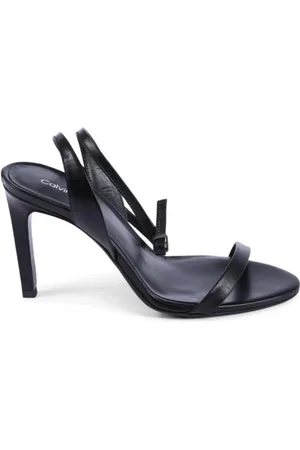 Calvin Klein High Heel Sandals, female, , Size: 7 US Italian Leather Sandal Stylish Choice