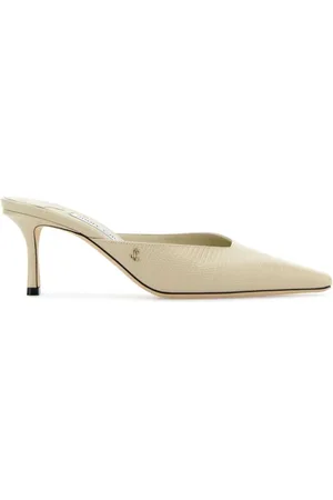 Jimmy Choo Heeled Mules, female, , Size: 8 1/2 US Sand Leather Vivi Mules