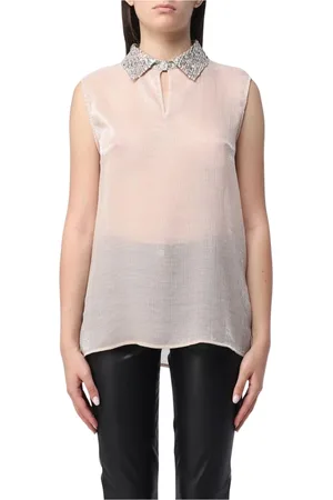 Liu Jo Sleeveless Tops, female, , Size: M SequinCollar Blouse