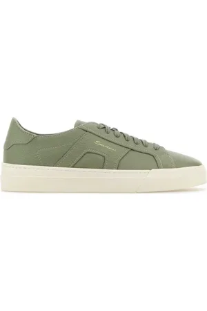 santoni Sneakers, male, , Size: 10 US Sage Leather Sneakers