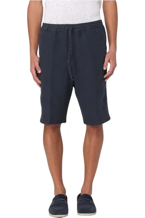 120% Lino Casual Shorts, male, , Size: L Relaxed Fit Linen Drawstring Shorts