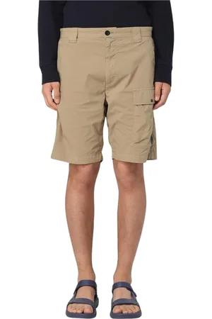 C.P. Company Casual Shorts, male, , Size: S Blue Cargo Shorts with Zip Fly