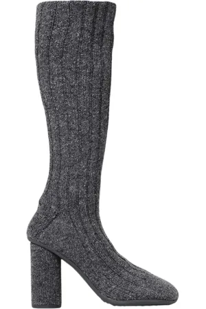 Bottega Veneta Heeled Boots, female, , Size: 11 US High Heel Wool Stretch Boot