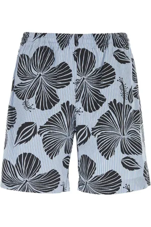 Msgm Casual Shorts, male, , Size: L Embroidered Poplin Bermuda Shorts