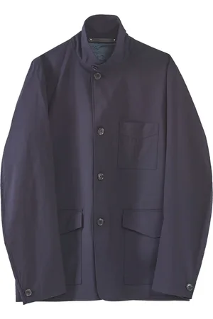 Paul Smith Light Jackets, male, , Size: L Wool Waterproof Jacket Green Storm System