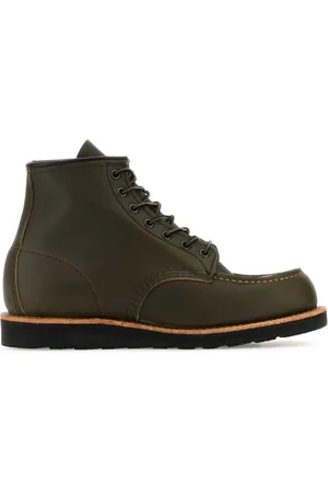 Red Wing Lace-up Boots, male, , Size: 8 1/2 US Olive Leather Ankle Boots
