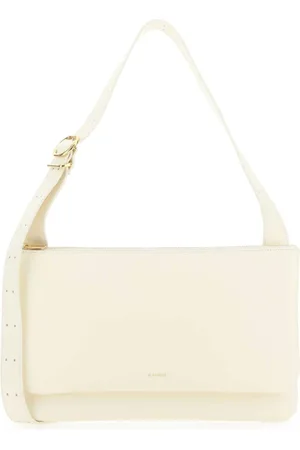 Jil Sander Shoulder Bags, female, , Size: ONE SIZE Ivory Leather Shoulder Bag