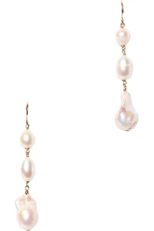 Jil Sander Earrings, female, , Size: ONE SIZE Gold Pearl Drop Earrings