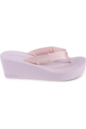 Calvin Klein Wedges, female, , Size: 7 US Platform Wedge Thong Sandal