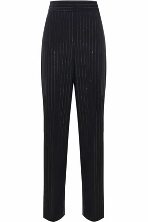 Kocca Straight Trousers, female, , Size: XS Shiny Pinstripe Elegant Trousers