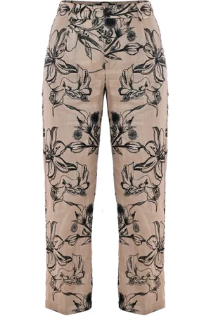 Kocca Straight Trousers, female, , Size: S Embroidered trousers with an elasticated waistband