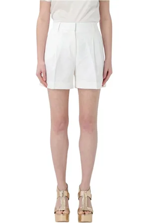 Michael Kors Short Shorts, female, , Size: M Linen Pleated Shorts