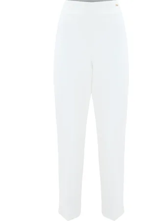 Kocca Cropped Trousers, female, , Size: S High-waisted pleated straight-leg trousers
