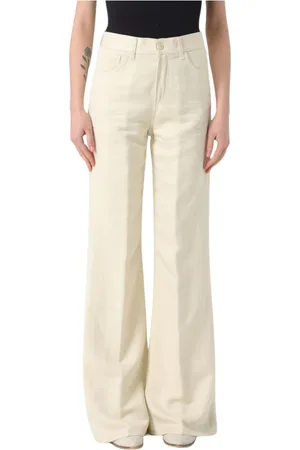 Dondup Wide Trousers, female, , Size: W27 High-Waist Belted Pants