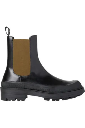 Alexander McQueen Chelsea Boots, male, , Size: 8 US Stack Chelsea Boots, Leather, Modern Style