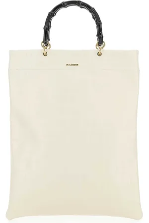 Jil Sander Tote Bags, female, , Size: ONE SIZE Ivory Leather Shopping Bag