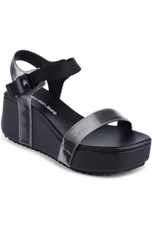 Calvin Klein Wedges, female, , Size: 8 US Platform Wedge Sandals