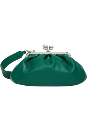 Max Mara Clutches, female, , Size: ONE SIZE Cubico Basilico Leather Clutch Bag