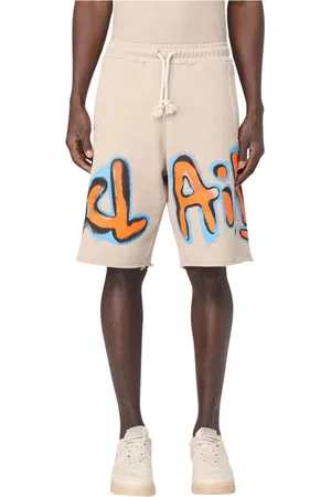 DISCLAIMER Casual Shorts, male, , Size: S Black Graffiti Print Sweatshorts