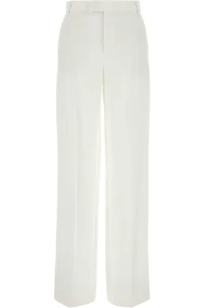 BLUMARINE Straight Trousers, female, , Size: S Wide-Leg Gabardine Pants