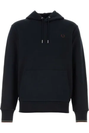 Fred Perry Hoodies, male, , Size: L Dark Cotton Sweatshirt