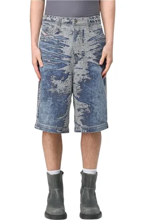 Diesel Denim Shorts, male, , Size: W30 Acid Wash Denim Shorts