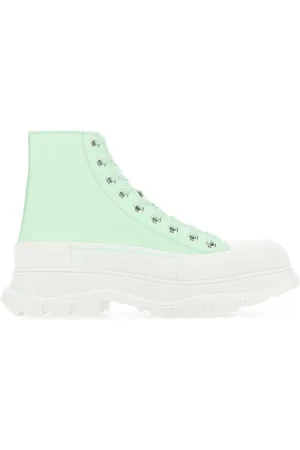 Alexander McQueen Sneakers, male, , Size: 9 1/2 US Elevate Your Sneaker Game with Leather Tread Slick Sneakers