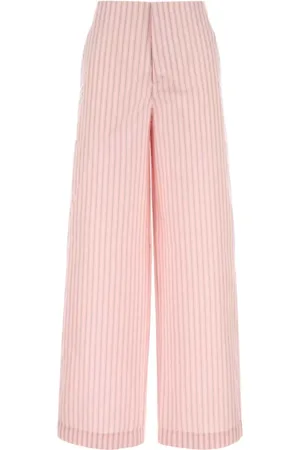 Serafini Wide Trousers, female, , Size: S Embroidered Poplin Pant